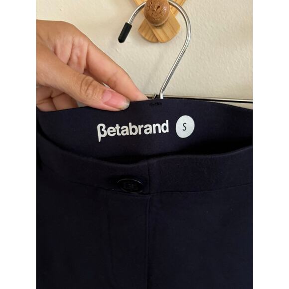 Betabrand Pants Women's Small Navy Straight Leg Two Pocket Dress Pant Yoga - Picture 3 of 5